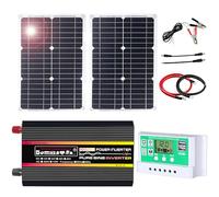 1set 10000W Off-Grid Solar Power Kit with Pure Sine Inverter & 50A PWM Controller for RVs, Boats,Emergency Power Solutions(50W)