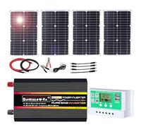 1set 10000W Off-Grid Solar Power Kit with Pure Sine Inverter & 50A PWM Controller for RVs, Boats,Emergency Power Solutions(100W)