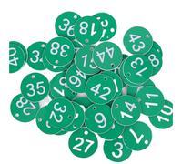 1Set/100Pcs Round Beehive Tag 1~100 Waterproof Numbered Label with A Hole Multi-Purpose Beekeeping Box Sequential Numbers Marker for Lockers and Hotels(Green)