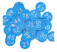 1Set/100Pcs Round Beehive Tag 1~100 Waterproof Numbered Label with A Hole Multi-Purpose Beekeeping Box Sequential Numbers Marker for Lockers and Hotels(Blue)
