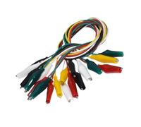 1Set / 10PCS Alligator Clips Electrical DIY Test Leads Alligator Double-ended Crocodile Clips Roach Clip Test Jumper Wire 46CM