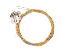 1Set 15/16/19/21/24 Strings Lyre Harp Brass Strings Set Lyre Harp Nylon String Replacement Lyre Strings Beginners Instruments Metal String(24 Brass Strings)