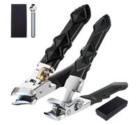 (1SET) 2025 New Orthoclip Toe Nail Clippers，New Ultra Sharp Stainless Steel Wide Jaw Opening Anti-Splash Slanted Nail Clippers of Oblique and Flat Mouth,Thick Nails, Fingernails & Toenails
