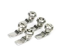 1set 22mm Installation Power Distribution Cabinet Lock Panel Lock 304 Stainless Steel Lock, Cam Cabinet Lock Tin Box(Six Angle no Key)