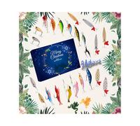 (1set) 24 Days of Fishing Joy: Festive Fishing Calendar for 2024 - 24 Fishing Lures for 24 Days of Christmas