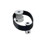 1set 2GT Timing Pulley Set 2:1 Reduction Ratio Transmission Component 24T 12Teeth Belt Width 6mm/10mm Bore 3~8mm GT2 Pulley Belt Kit(2GT-610-6mm,12T3.17-24T6.35)