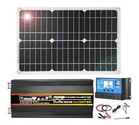 1set 3000W 12V Off-Grid Solar Panel Kit with Pure Sine Wave Inverter & 18W Monocrystalline Panel for RV Camping