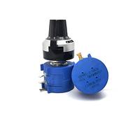 1Set 3590S-2 Series Precision Multiturn Potentiometer 10 Ring Adjustable Resistor+ Turns Counting Dial Rotary 6.35mm Knob,1K Ohm
