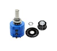 1Set 3590S Multiturn Potentiometer 10k Variable resistor 2W 3590S-2-103L 500 1K 5K 20K 50K 100K ohm with Knob Cap Potentiometers(20K Ohm)