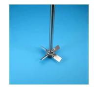 1set 40mm-120mm Stainless Steel Three-leaf/cross-leaf Stirring Paddle with 45° Blade and Shaft for Laboratory Mixing Equipment(50x8x250mm Type-2)