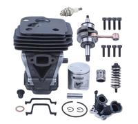 1set 42mm Chainsaw Cylinder Piston Crankshaft Bearing Gasket Kit for Husqvarna 450 450E 445E 445 Decompression Port Replacement Part