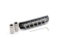 1set 6 String for JazzMaster Guitar Bridge Adjustable Threaded Saddle Guitar Master Bridge For Master Style Electric Guitar(1Set Sliver)