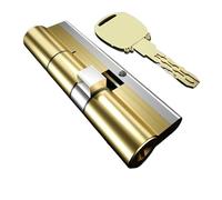 1set 65-115mm European Standard Lock Cylinder Set,Master Keys - 10 Pieces Brass Double Lock Cylinder for Home Security(70=32.5+37.5)