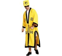 1set Ancient Taoist Robe Taichi Bugua Taoist Robe Performance Wear Traditional Taoist Master Cosplay Costume with Whisk Hat