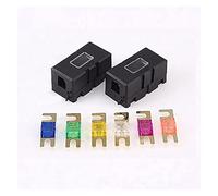 1set ANS Trumpet Fork Plug Fuse 50A 60A 70A 80A 100A 150A 200A Bolt Fixed Insurance Film + ANS-8 Safety Plate Base Protected circuits (Color : 40a)