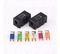 1set ANS Trumpet Fork Plug Fuse 50A 60A 70A 80A 100A 150A 200A Bolt Fixed Insurance Film + ANS-8 Safety Plate Base