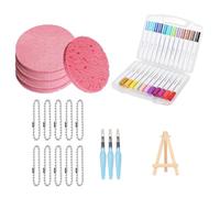 1Set Artistic 3D Textured Foam Painting Paper with Display Stand Coloring Tools for Creative Art Projects Creative Teaching Art Tools
