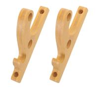 1set Bamboo Helmet Hanger Wall Mount with Key Hook and Sword Rack 2pcs