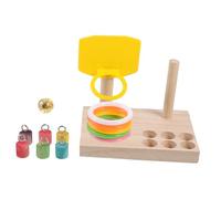 1Set Bird Intelligence for Parrots Interactive Basketball Game Suitable for Parakeets Cockatiels Lovebirds Durable and Safe Material to Reduce Boredom and Enhance Skills