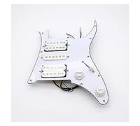 1Set Black 3 Ply HSH Loaded Prewired Guitar Pickguard For Electric Guitar Parts Replacement (Color : White)