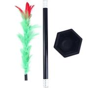 1set Black Magic Wand to Flower for Boys Playing Toys Magic Trick Wand Magicians Tricks Toys Close-up Magic Prop Magic Flower Stick Magic Kits and Accessories Games