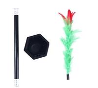 1Set Black Magic Wand to Flower for People Playing Toys,Novelty and Gag Toys,Magic Trick Wand,Magicians Tricks Close-up Magic Prop Magic Flower Stick Kits and Accessories,Games