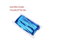 (1Set-Blue Curtain) Minecraft Party Supplies Decor Disposable Tableware
