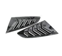 1set Compatible For Ford Mustang 2015-2020 Car Rear Shutter Side Shutter Cover Decorative Sticker Vent ABS Carbon Fiber Fittings(Gloss Black)