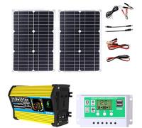 1set Complete 6000W Solar Power Kit,50W Monocrystalline Panel & Smart Charge Controller for Camping,Outdoor Adventures(Unique Colour)
