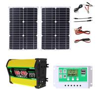 1set Complete Solar Power Kit 4000W Inverter with 50W Panel & 12V 50A Controller - Ideal for Marine, RV,Car Charging(Unique Colour)
