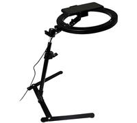 1Set Content Creator Kit with 10 Inch Adjustable Ring Light with Stand Wireless Control Overhead Phone Mount with Light for Cooking Video Recording..