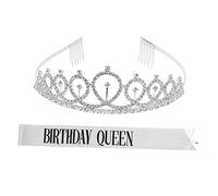 1Set Creative Birthday Queen Crown Shoulder Strap Party Costume Accessories for Durable Fun Birthday Dress Up Outfit for Celebrating Special Moments
