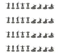 1Set DIY Model 1/700 1/350 Scale Military Soldiers Model 3D Resin Ship Commander Ground Crew Figure Accessories For DIY Scene Assembly Mould(1/350 (36pcs))