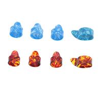 1Set Durable Guitar Finger Picks Thumb and Finger Picks for Ukulele Acoustic Guitar and Banjo Includes and Tortoise Shell Colors