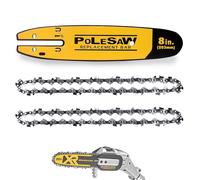 1SET DWZCSB8 8 Inch Pole Saw Replacement Bar and Chain Combo, Compatible with DEWALT,DCPS620B DWO1DT608, Chainsaw (1 Bar + 1 Chains)