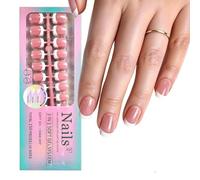 1Set Easy Apply Artificial Nails Not Need Tools Quick Installation Color High Gloss for Busy Professional Color Nails
