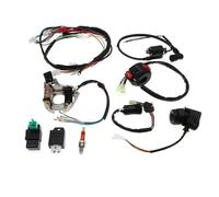 1Set Electric Start Engine Wiring Harness Coil CDI Solenoid Relay For 50cc 70cc 90cc 110cc 125cc 2/4 Stroke ATV Pit Quad Scooter Ignition Lock