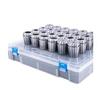 1Set ER Collet Spring Chuck ER11 ER16 ER20 ER25 ER32 Spring Collet Precision 0.015mm Milling Tool Handle Engraving Machine(Set Box,ER25-9pcs)