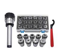 1Set ER25 Spring Collets 9Pcs with MTB2 MTB3 MTB4 MTB5 Morse Taper Handle Cone for Milling Lathe Tool ER25 Collet Chuck(MTB2-ER25-9Pcs)