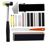 1Set Fret Leveling Kit, Complete Guitar Luthier Tools with Leveling Beam, Hammer and More, Professional Fret Maintenance Set