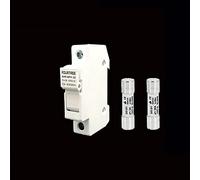 1Set Fuse Holder with 10 * 38mm DC 1000V 1A 3A 5A 10A 15A 20A 25A 32A for Solar System Protection PV BAT Fuses Protected circuits (Color : 25a, Size : S)