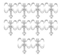 1set Galvanized M Type Grating Clip for Metal Bar Grating 1.18-1.38 10pcs | Industrial Floor and Platform Fastening, Silver Metal Finish, Quick Install with Secure Mounting and Vibration Resistance