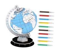 1Set Globe Model Puzzle for DIY Painting Globe Decor Educational for Geography Learning Enhances Cognitive Skills Imagination for Tabletop Fun