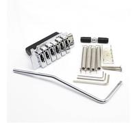 1set Guitar Bridge for Wilk-inson WVS50K Tremolo Bridge With matching Satin Saddles Gold/Chrome/Black(1set Chrome)