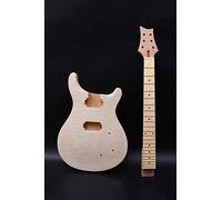 1set guitar kit Guitar neck 22fret quilted Maple Cap Guitar Body Mahogany Dot Inlay Maple Fretboard DIY Guitar