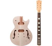 1set guitar kit Unfinished Guitar neck 22fret 24.75 inch Semi Hollow Guitar Body Set in Style DIY guitar