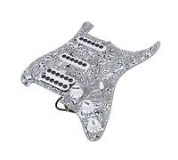 1Set Guitar Pickguard Black And White 3ply SSH Loaded Prewired Pickguard Humbucker For Electric Guitar Replaceme