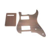 1set Guitar Pickguard Metal SSS/HH Pickguard & Back Plate Tremolo Cavity Cover for ST Guitar(1set HH Red copper)
