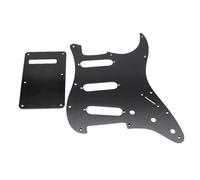 1set Guitar Pickguard Metal SSS/HH Pickguard & Back Plate Tremolo Cavity Cover for ST Guitar(1set SSS Black)
