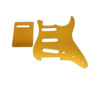 1set Guitar Pickguard Metal SSS/HH Pickguard & Back Plate Tremolo Cavity Cover for ST Guitar(1set SSS Orange gold)